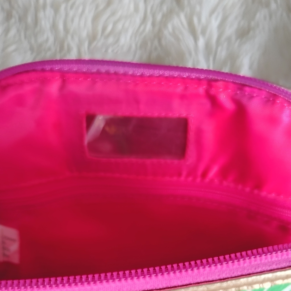 Lilly Pulitzer Navy and Green Floral Pouch - Picture 11 of 13